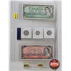 Image 1 : Canada 1954 Coin/Bill Collector Combo (5) : - $1 Bill *Replacement : Bouey/Rasminsky # *CF0828199 - 
