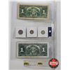 Image 5 : Canada 1937 Coin/Bill Collector Combo (5) : - $1 Bill : Gordon/Towers #HL7164717 - Five Cent Dot - T