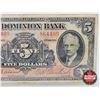 Image 3 : The Dominion Bank $5 Bill 1935 : Dawson/Carlisle #864409