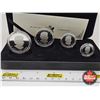 Image 4 : RCM Canada 2004 Fine Silver 4-Coin Set : The Arctic Fox One Ounce ; 1/2 Ounce 1/4 Ounce; 1/10 Ounce 