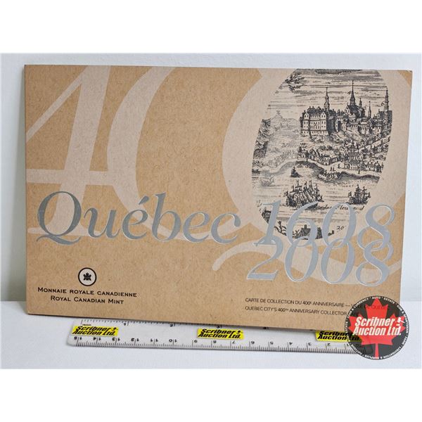 RCM Canada Quebec 1608-2008 : Quebec City's 400th Anniversary Collector Card : Medallion & Coin Set