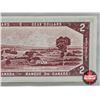 Image 8 : Canada $2 Bill 1954 : Lawson/Bouey #RG4787856 (CCCS Cert : AU-50 : Almost Uncirculated)