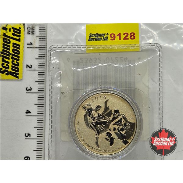RCM Canada 2016 : $20 Fine Silver Coin : Batman v Superman : Dawn of Justice™ (99.99%) (No 