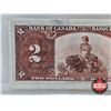 Image 7 : Bank of Canada $2 Bill 1937 : Coyne/Towers #CR2744808 (CCCS Cert : VF-30 : Very-Fine : Tears)