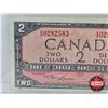 Image 3 : Canada $2 Bill 1954 : Lawson/Bouey #VG0282583 (CCCS Cert : VF-20 : Very-Fine : Short Run)