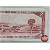 Image 8 : Canada $2 Bill 1954 : Lawson/Bouey #VG0282583 (CCCS Cert : VF-20 : Very-Fine : Short Run)