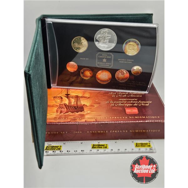 RCM Canada 2004 Proof Set : 400th Anniversary First French Settlement in North America (COA)