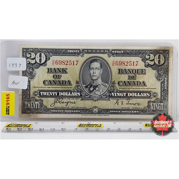 Bank of Canada $20 Bill 1937 : Coyne/Towers #HE6982517