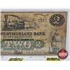 Image 3 : Westmorland Bank of New Brunswick $2 Bill 1861 : #2317 (Hole)