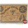 Image 3 : Colonial Bank of Canada 1859 : $5 Bill