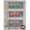 Image 1 : Canada Bills 1954 *Replacements (3) :  - $1 Bill  : Bouey/Rasminsky # *CF0928102 - $2 Bill : Beattie