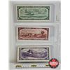 Image 5 : Canada Bills 1954 *Replacements (3) :  - $1 Bill  : Bouey/Rasminsky # *CF0928102 - $2 Bill : Beattie