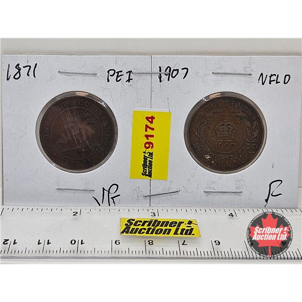 PEI One Cent (2) : 1871; 1907