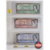 Image 1 : Canada Bills 1954 (3) :  - $1 Bill *Replacement : Bouey/Rasminsky # *CF0998075 - $2 Bill : Beattie/R