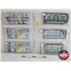Image 1 : Canada $5 Bills (6) : - 1937 Gordon/Towers #DC4854626 - 1954 Beattie/Rasminsky #EX2089065 - 1972 Law