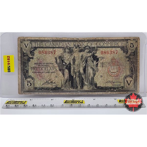 The Canadian Bank of Commerce $5 Bill 1935 : Aird/Logan #086387