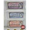 Image 3 : Canada 1954 Series Bills (7) :  - $100 : Beattie/Rasminsky #BJ1455552 - $50 : Beattie/Rasminsky #BH1