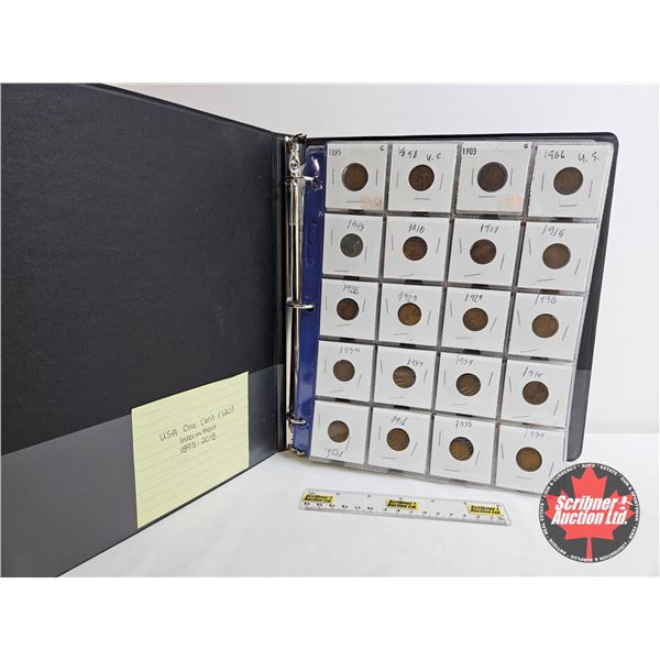 USA One Cent Collection (120) : Intermittent 1895 - 2018 (BINDER LOT)