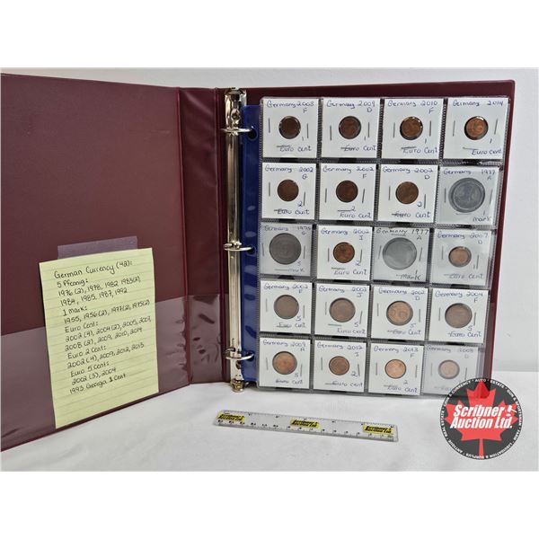 Foreign & Germany Coin Collection (42 Coins Total) : Variety (BINDER LOT)