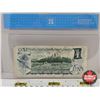 Image 5 : Canada $1 Bill 1973 *Replacement : Lawson/Bouey # *FG3419594 (CCCS Cert : F-12 : Fine : Replacement)