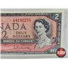 Image 4 : Canada $2 Bill 1954 : Beattie/Rasminsky #YR4182278 (CCCS Cert : EF-40 : Extra Fine)