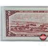 Image 7 : Canada $2 Bill 1954 : Beattie/Rasminsky #YR4182278 (CCCS Cert : EF-40 : Extra Fine)