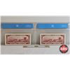 Image 4 : Canada $2 Bills 1954 (2 Consecutive ~ Certified) : Lawson/Bouey # PG8587576 (CCCS Cert : AU-50 : Alm