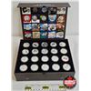 Image 1 : RCM Canada 2011-2015 $20 Fine Silver Coin Collector Set in Case (All 99.99%) (20 Coins Total) (Origi