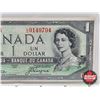 Image 2 : Canada $1 Bill 1954DF "Devil's Face" : Beattie/Coyne #LA9149794