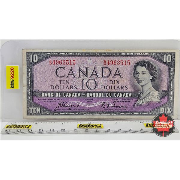 Canada $10 Bill 1954DF "Devil's Face" : Coyne/Towers #AD4963515