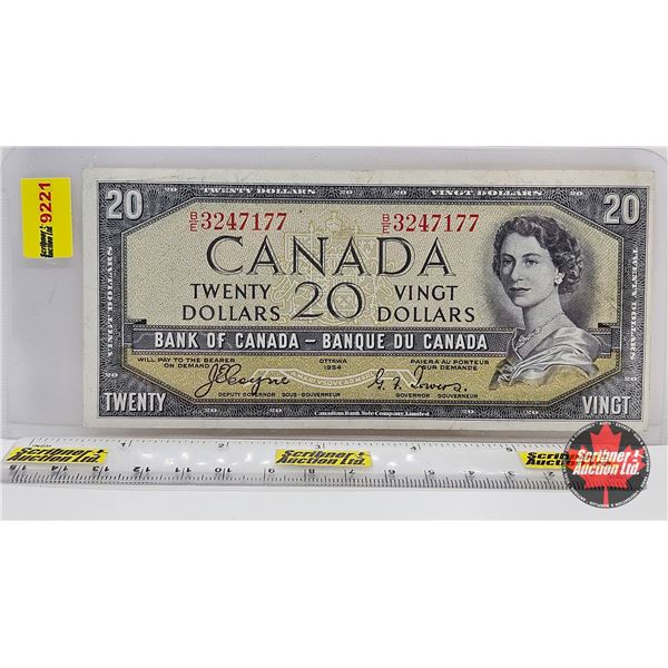 Canada $20 Bill 1954DF "Devil's Face" : Coyne/Towers #BE3247177