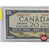 Image 3 : Canada $20 Bill 1954DF "Devil's Face" : Coyne/Towers #BE3247177