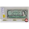 Image 1 : Mismatched Serial Numbers : Canada $1 Bill 1954 : Beattie/Rasminsky (Left : S/N# HO3272736) (Right :