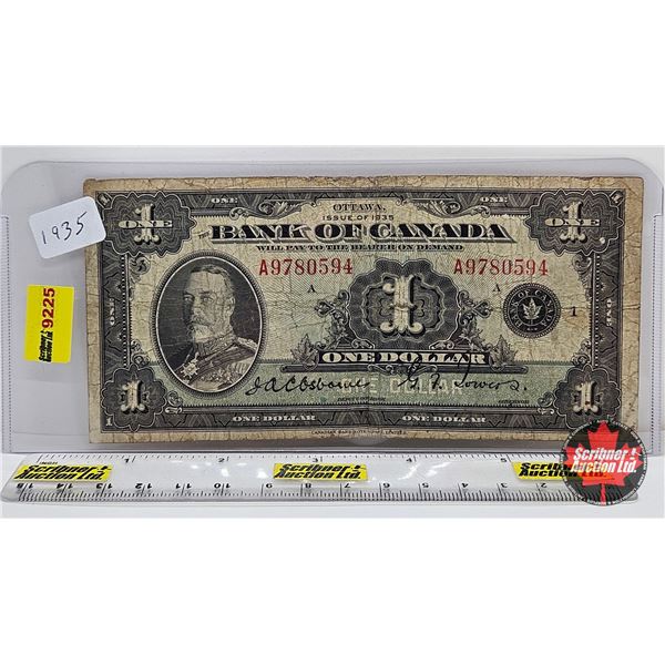 Bank of Canada $1 Bill 1935 : Osborne/Towers #A9780594