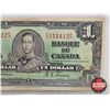 Image 3 : Bank of Canada $1 Bill 1937 : Osborne/Towers #CA1114125