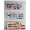 Image 4 : Canada Bills Bird Series (7) : - $1000 : 1988 Bonin/Thiessen #EKA2881844 - $100 : 1988 Thiessen/Crow