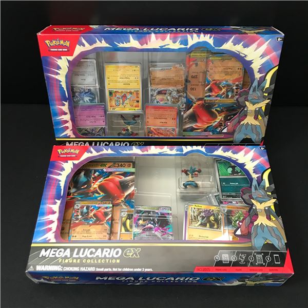 LOT OF 2 POKEMON TCG MEGA LUCARIO EX TRADING CARD BOXES - BULK