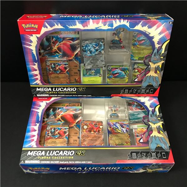 LOT OF 2 POKEMON TCG MEGA LUCARIO EX TRADING CARD BOXES - BULK