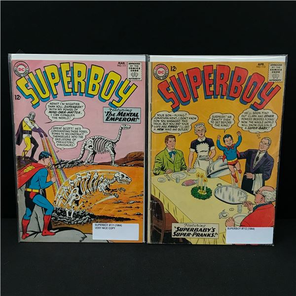 LOT OF 2 SUPERBOY COMICS #111 - #112 (1964) - DC COMICS