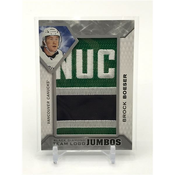 2019-20 UPPER DECK BLACK DIAMOND HOCKEY BROCK BOESER TEAM LOGOS JUMBO TRADING CARD