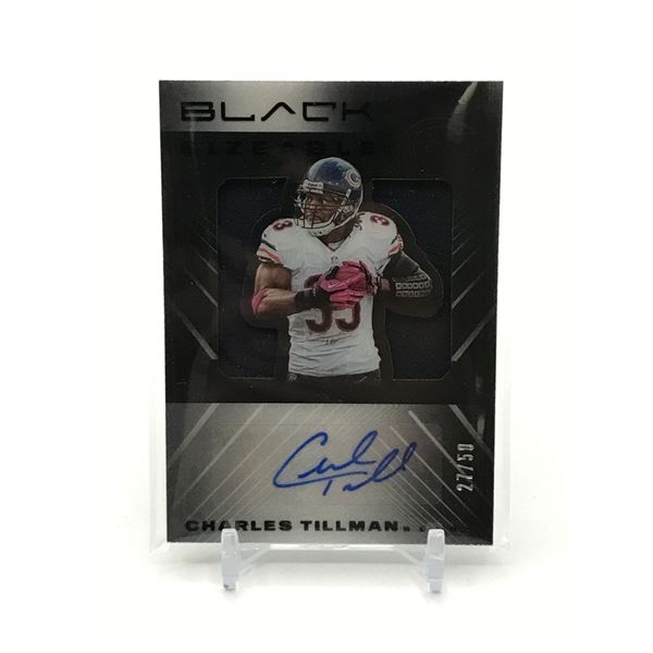 2020 PANINI BLACK FOOTBALL CHARLES TILLMAN SIGNED TRADING CARD 27/50