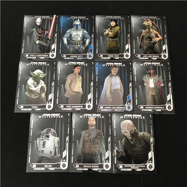 LOT OF 9 2020 STAR WARS MASTERWORK TRADING CARDS