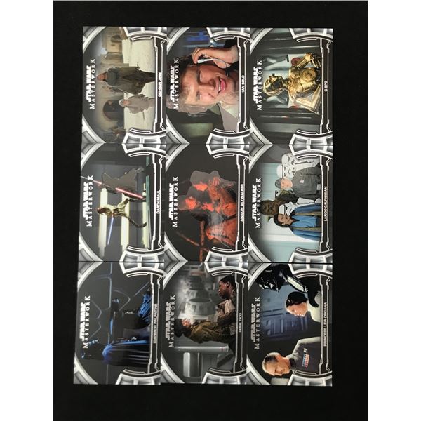 LOT OF 9 2020 STAR WARS MASTERWORK TRADING CARDS