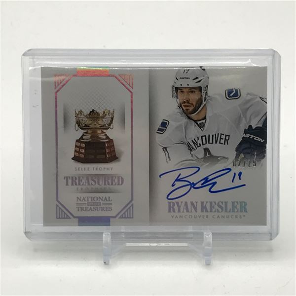 2013-14 PANINI NATIONAL TREASURE HOCKEY RYAN KESLER SIGNED TRADING CARD 02/25