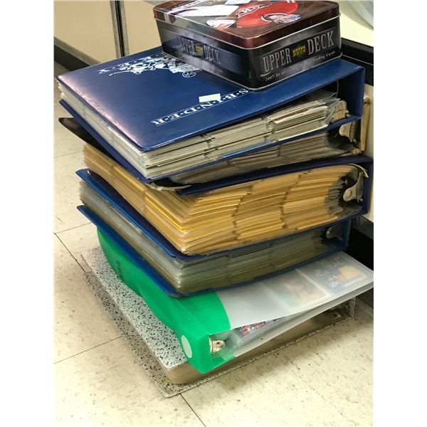 SEVERAL BINDERS WITH HOCKEY TRADING CARDS
