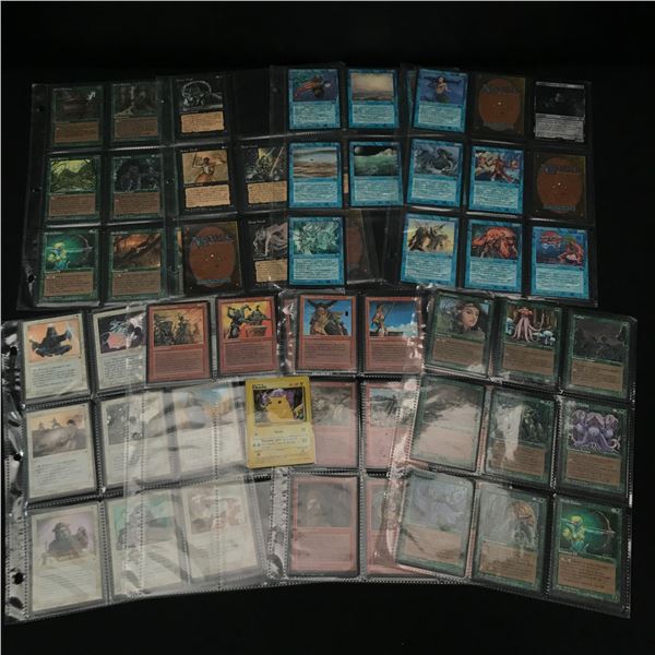 SEVERAL BINDER SLEEVES OF MAGIC THE GATHERING TCG TRADING CARDS