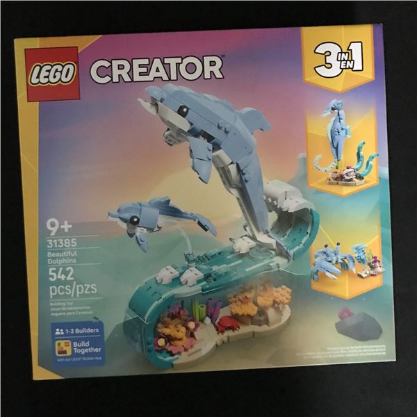LEGO CREATOR #31385 BEAUTIFUL DOLPHINS SEALED IN ORIGINAL PACKAGING