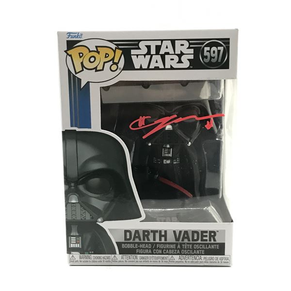 HAYDEN CHRISTENSEN SIGNED DARTH VADER STAR WARS FUNKO POP - WWOC COA