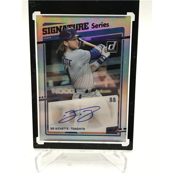 2020 PANINI DONRUSS BASEBALL BO BICHETTE SIGNED ROOKIE CARD