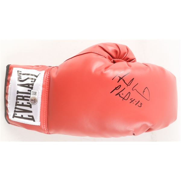 EVANDER HOLYFIELD SIGNED BOXING GLOVE - BECKETT COA
